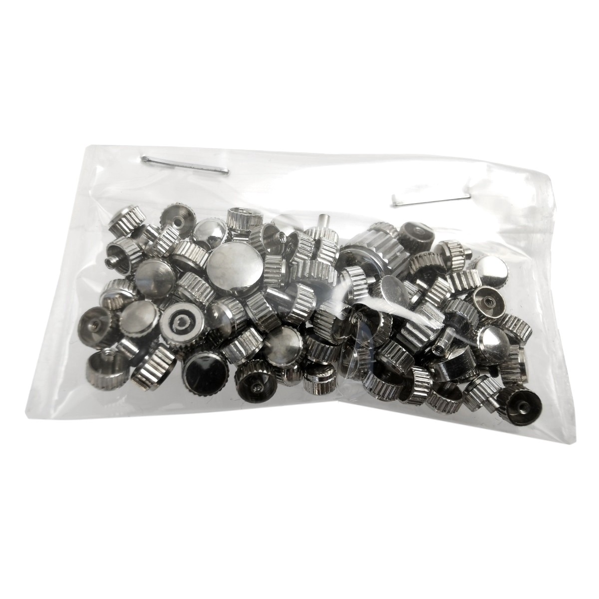 Corone Orologi Kit 140 Pezzi - Ricambi Acciaio Inox Per Riparazioni Accessori Orologiaio - 11