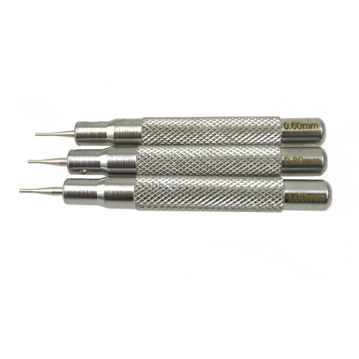 Set Di 3 Punzoni Professionali BULLONG&Egrave; Per Rimuovere I Perni Dei Bracciali - Diametri 0.6, 0.8 E 1.0 Mm