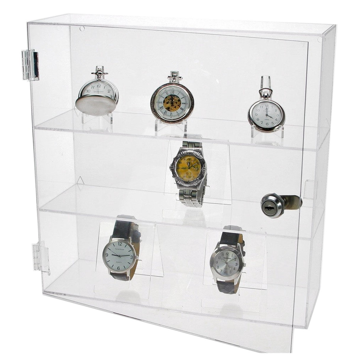 Glasklare Uhrenvitrine S1 CRYSTAL 360° MAX. Diese Vitrine für Uhren