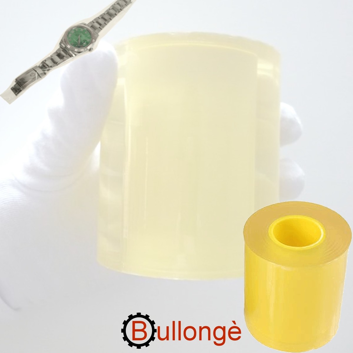 Rotolo PVC trasparente antistatico BULLONGÈ 50mm per orologi