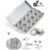 10 scatolette per piccoli componenti + cofanetto alluminio