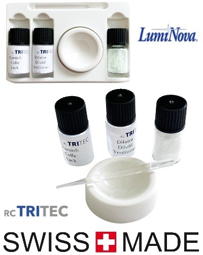 Kit con pasta luminosa Super-Luminova BG W9