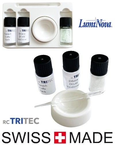 Kit con pasta luminosa Super-Luminova C7
