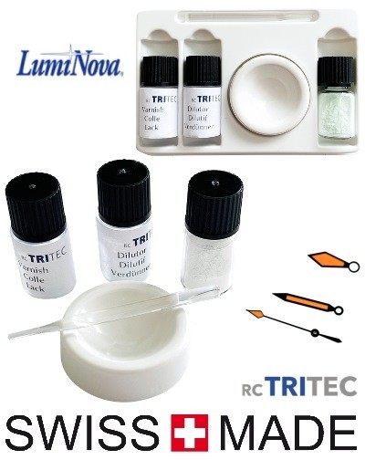 Kit con pasta luminosa Super-Luminova arancione