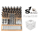FormeXX40 36 imbottitori, 4 bottoniere e base legno 
