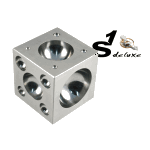 Bottoniera cubica in acciaio 2.0 x 2.0 Inch (5,1 cm)