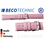Cinturino in pelle LOUISIANA croco rosa 12mm