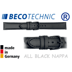 Cinturino in pelle NAPPA ALL BLACK nero 12 mm
