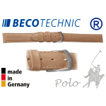 Cinturino in pelle Beco Technic POLO beige 8mm inox