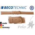 Cinturino in pelle Beco Technic POLO beige 8mm dorato